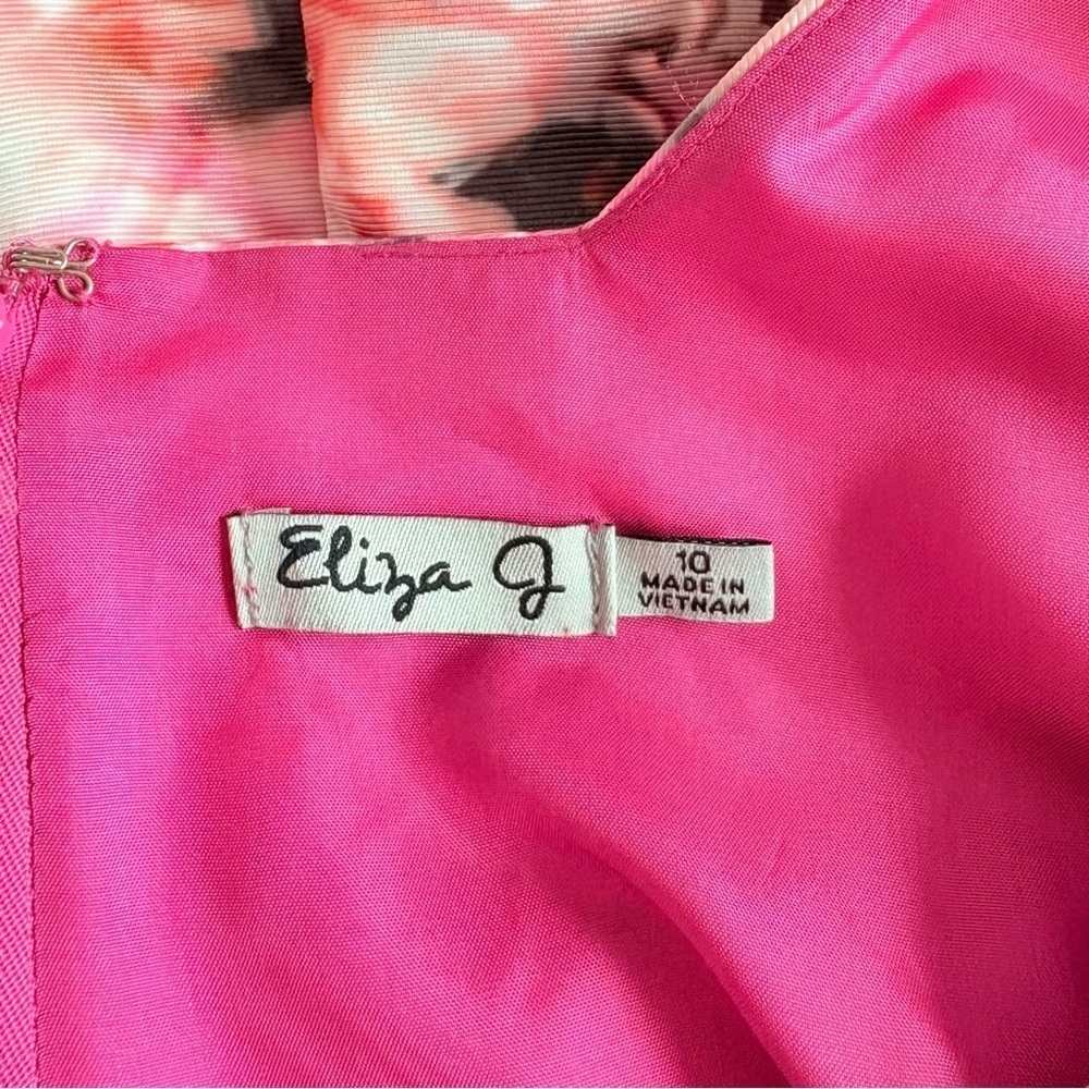 Eliza J Pink Floral Fit and Flare Dress - Picture 6 of 11
